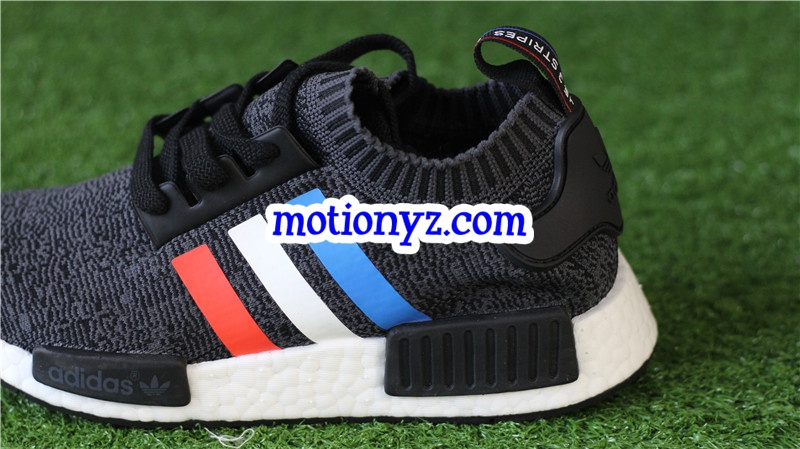 Real Boost Adidas NMD R1 Primeknit Tricolor Black